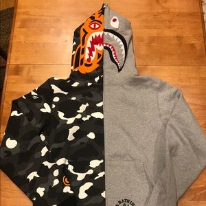 A Bathing Ape full zip Hoodie Glows in the Dark